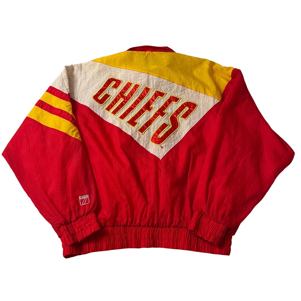 VTG NFL Game Day Logo7 Kansas City‎ Chiefs Windbreaker Jacket Men XL Red NFL 90s